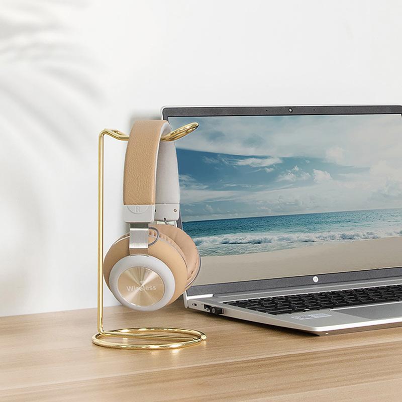 1Pc Iron Line Headphone Stand Metal Support Headset Stand Rack Cute Bluetooth Wireless Headphones Holder Support Gamer Helmet