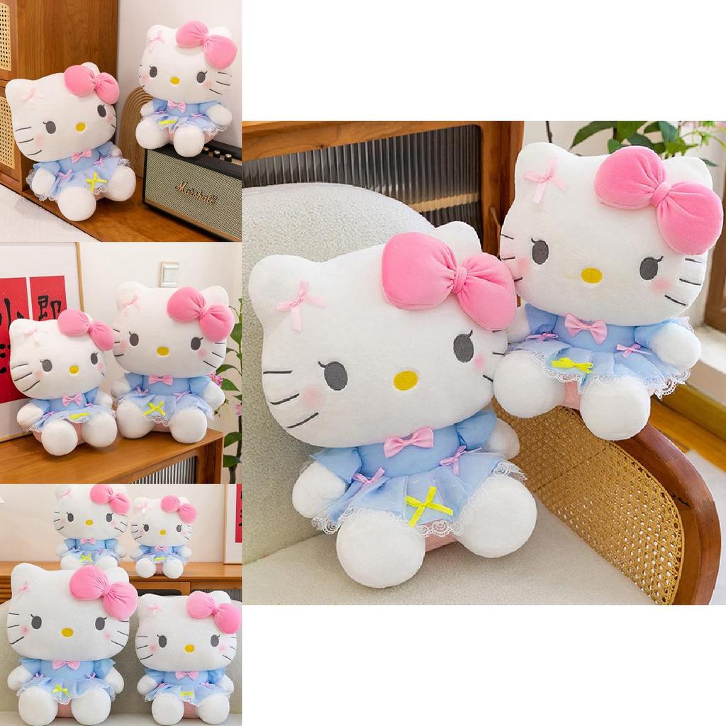 Cute Bow Dress Plush Doll Toy Pillow Children Toy For Girls Birthday Gift