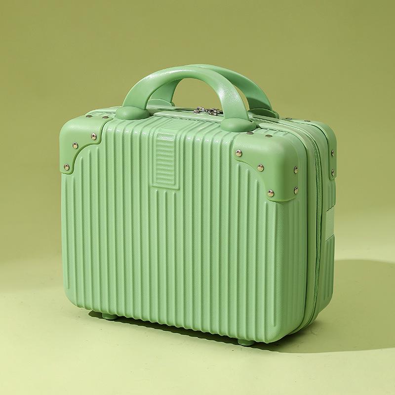 Personalized 14" Mini Makeup Suitcase: Ultra-Light Handbag with Small Gift Box and Password Lock.