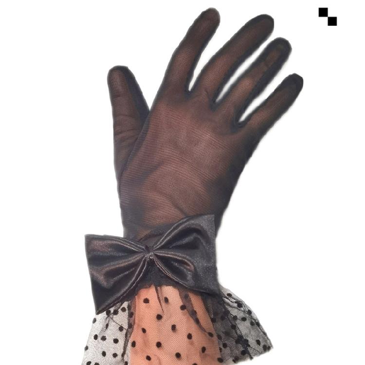 Nightclub Party Gloves Stage Performances Lace Gloves Short Length Hand Gloves