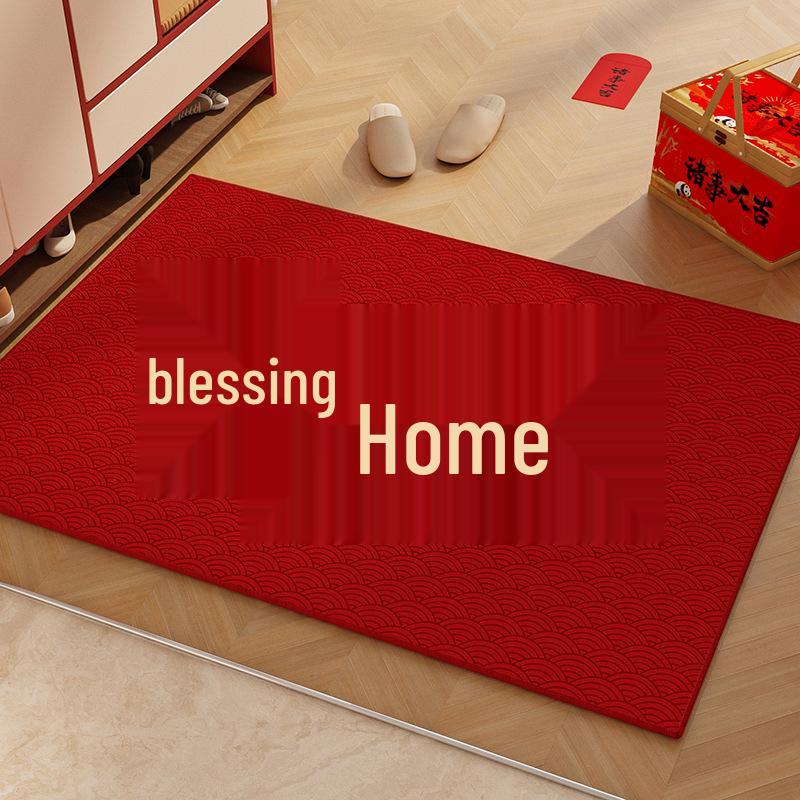 

2025 Высококачественный Нескользящий Грязеотталкивающий Красный Входной Коврик для Дома 90x120cm - Easy to cut, fits corners
