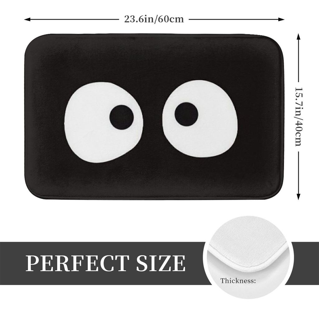 Cute Black Eyes Non-slip Doormat Floor Mat Cushion Carpet Rug for Kitchen Entrance Home Balcony Footpad Mats