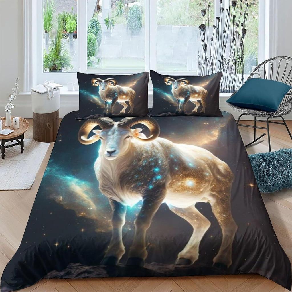 3D Tiger Rabbit Snake Pig Snail Unicorn Chick Fish Doona Duvet Quilt Cover Set