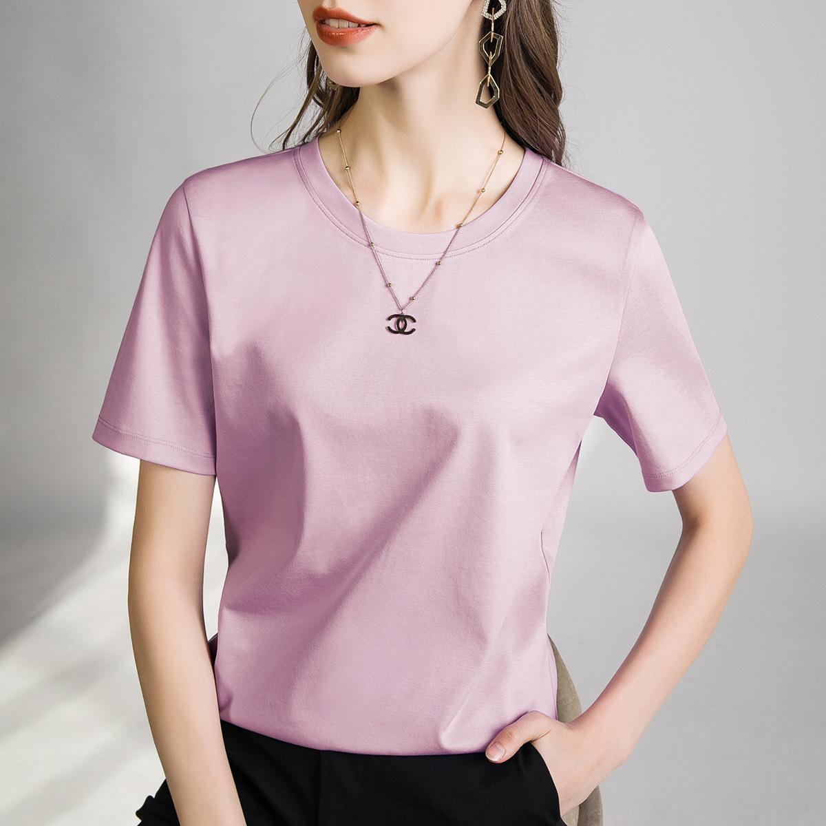 

Высококачественная классная футболка с круглым вырезом и короткими рукавами, женская однотонная футболка с коротким рукавом и короткими рукавами XS