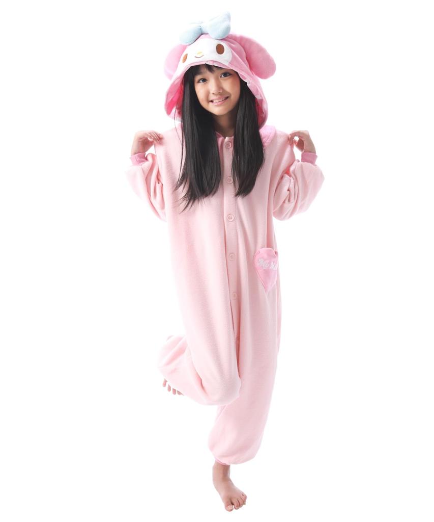 SAZAC Sanrio My Melody Fleece Kigurumi for Children, 130cm