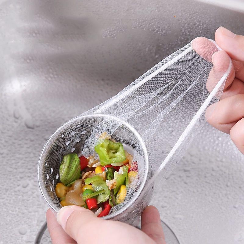 100pcs Disposable Kitchen Sink Garbage Filter Sewer Sink Floor Drain Bathroom Cleaning Tool Kitchen Sink Filter