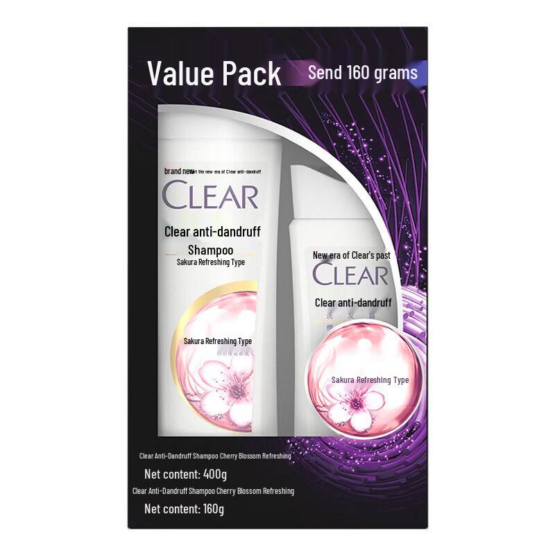 

Clear Anti-Dandruff & Scalp Care Shampoo Set with Cherry Blossom Fragrance