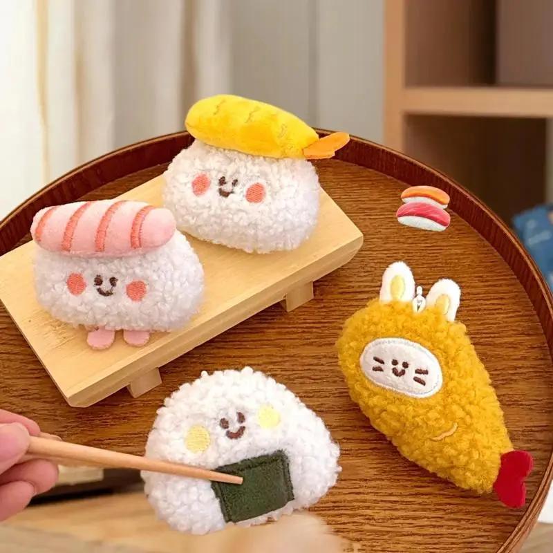 Cuddly Food Replica Keyring Sushi Style Backpack Charm Decorative Doll Pendant Novelty Gift