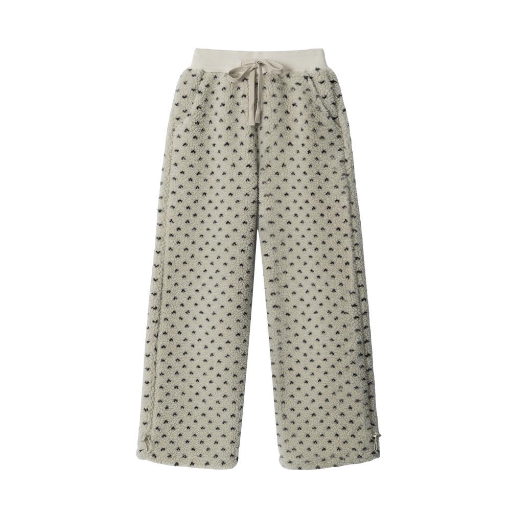 

HeyHenry Women s Lambswool Velvet-Lined Korean Style Winter Pants - Warm, Straight, Loose and Versatile. S абрикосовый/чёрный