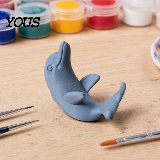 Non-slip Phone Holder 3D Printed Cute Dolphin Stand, Universal Desktop for Cellphone, Vertical Stand & Horizontal Dual-Mode Display, Matte Compact