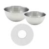 Set of 2 Preparation Bowls with Splash Guard Lid - FACKELMANN - Basic - 25 and 20.5 Cm