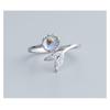 Korean Style Mermaid Tears Moonstone Zircon Ring – Women's Fashionable Inlaid Diamond Design