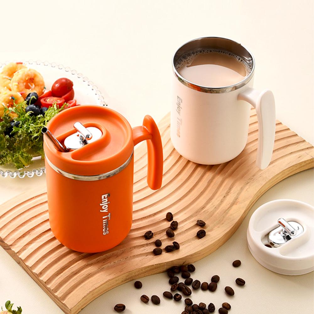 500ML Stainless Steel Coffee Mug With Handle Double Wall Insulated Coffee Cup With Lid And Tea Infuser Coffee Travel Mug Gifts