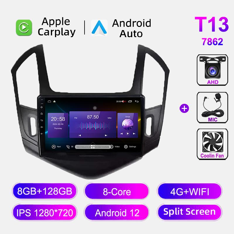 Carplay Android Auto Car Radio For Chevrolet Cruze 2012-2015 Multimedia Video Player GPS Navigation BT 2 Din Stereo Head Unit