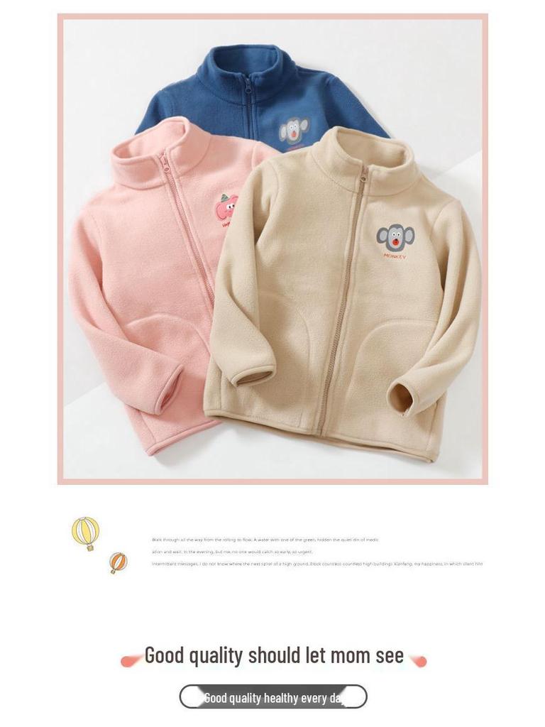 Children's Autumn/Winter Fashion Fleece Top - Casual Big Kids' Clothing, Parent-Child School Uniform, Boys & Girls.