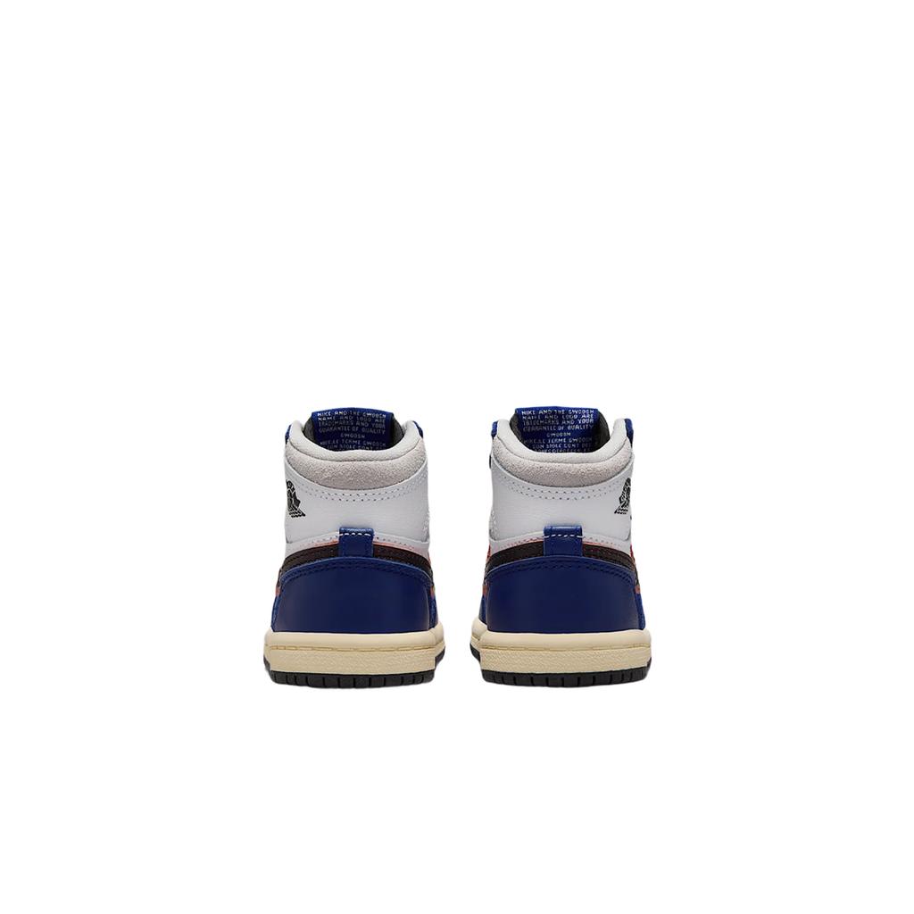 Air Jordan 1 Retro High OG TD Rare Air - Azul Real Profundo Zapatillas de Bebé Blanco Gris Neutro Negro FD1413-100