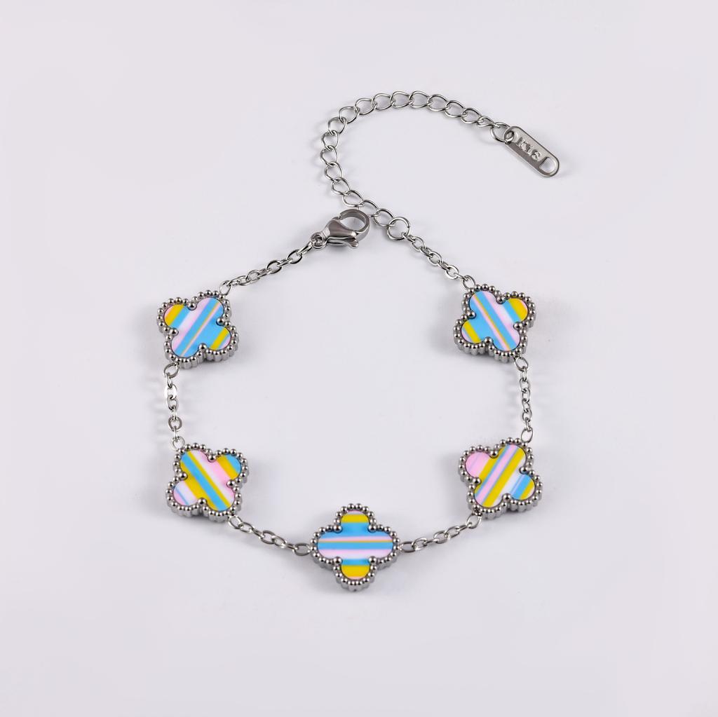 Pulseira cor trevo, joias da moda e modernas, acessórios de alta qualidade