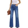Pantalon en jean classique pour femme, polyvalent, taille haute, à la mode