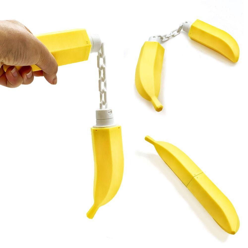 Creative Thumb Chucks Toys Simulation Fruit Banana Folding Toy Banana Nunchucks Toy  Party Costume