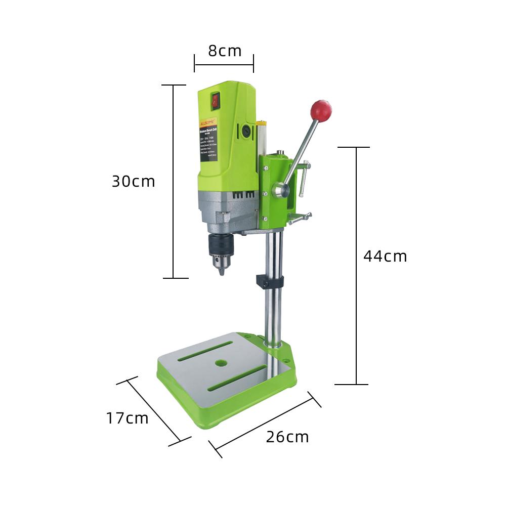 Allsome Bench Drill Press,Variable Speed Benchtop Drilling Machine,6-Speed,Green