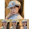 Vintage Japanese Blue Cloud Beret Hat For Women Summer Lightweight Versatile Style
