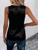 European Style V-Neck Sleeveless Satin Slimming Women's Top 2026