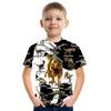 Boys Kids Clothes 3D Print Cartoon Dinosaur Graphic T Shirts