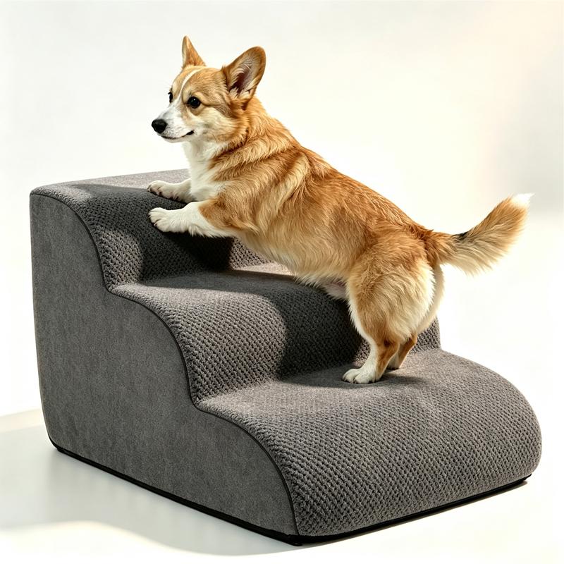 2/3 Steps with Joint Pain Sofa Bed Ladder Pet High Density Foam Dog Secure Stairs Ramps Non-Slip Pet Steps for Older Dogs Pet