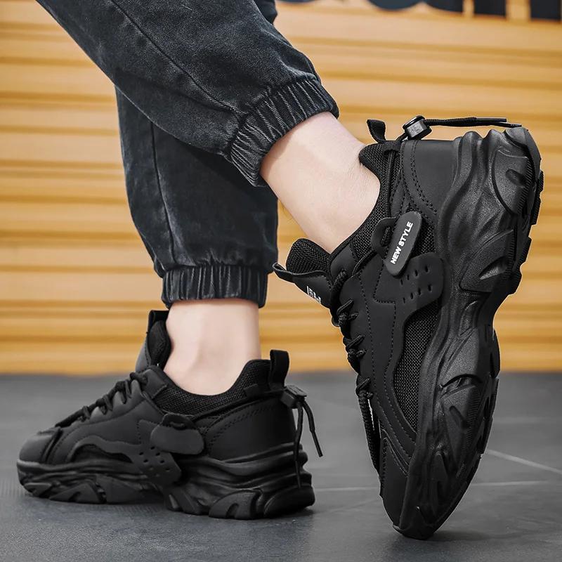 New Men's Luxury Platform Sneakers Fashion Men Running Shoes Increased Breathability Man Shoes Lace Up Zapatillas De Hombre