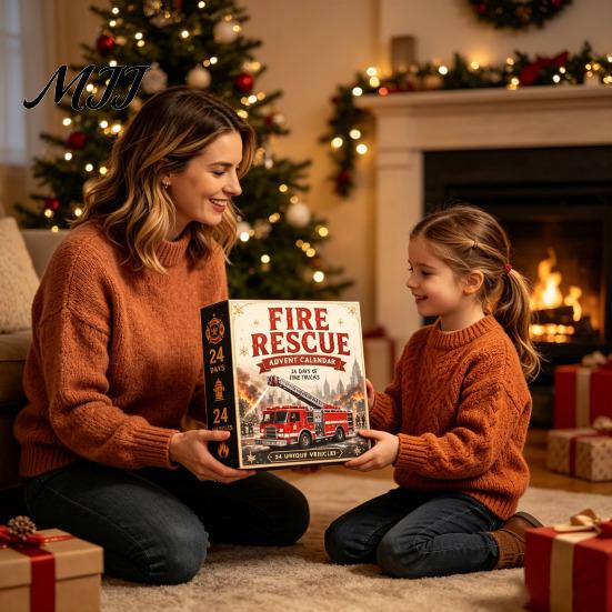 Holiday Countdown Toy 2026 Transportation Advent Calendar, 24-Day Acrylic Ornament Set with Vehicle Fun Christmas Activity Figures, Tree
