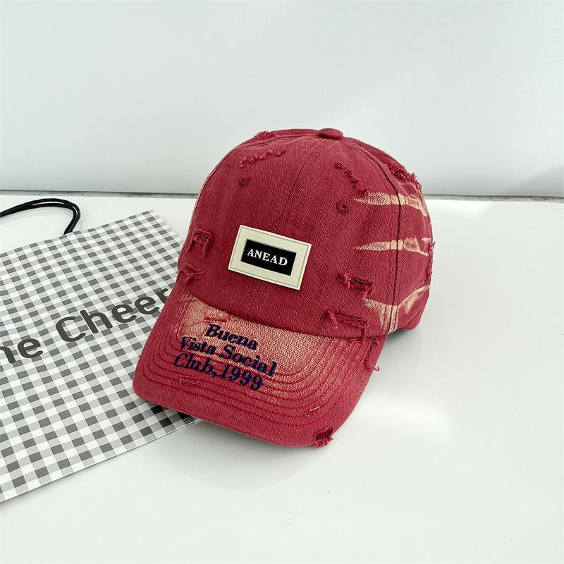 New Soft Top Letter Splicing Baseball Hat for Women Casual Spring and Summer Korean Version Versatile Wide Hat Brim Baseball Hat for Men