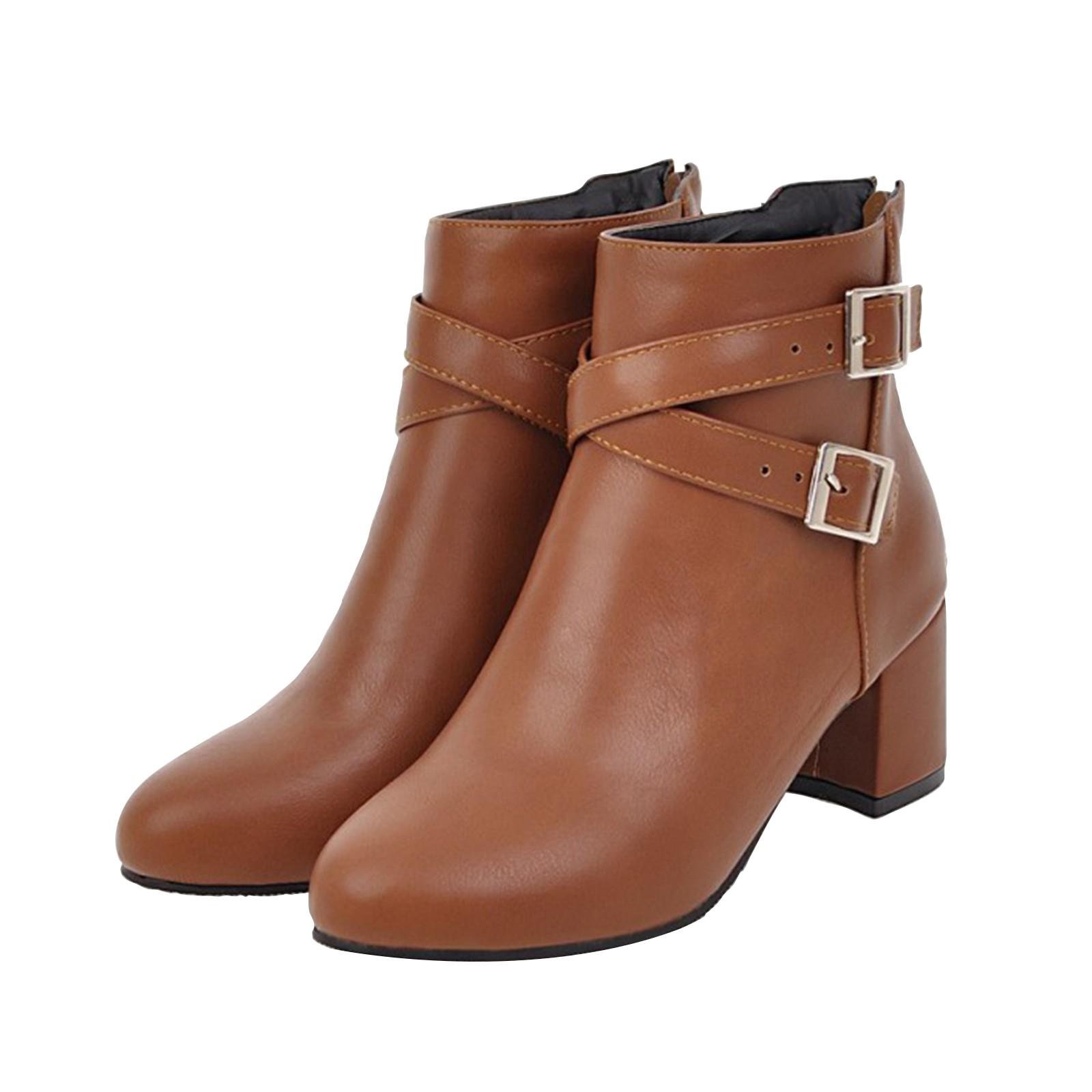 Pointed Thick Heels Women s Boots Short Boots  Boots Women s Boots 39