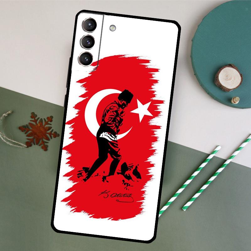 Turkish Ataturk Flag Phone Case For Samsung Galaxy S26 S23 Ultra S20 S21 S22 S24 S25 Plus S10 S25 FE Back Cover