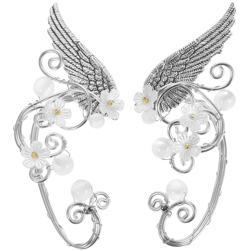 Elegant Sweet Elf Ear Cuffs Wedding Earrings Women Trendy Gold Color Wrap Fairy Ear Clip On Earrings Fashion Jewelry Girls Gift