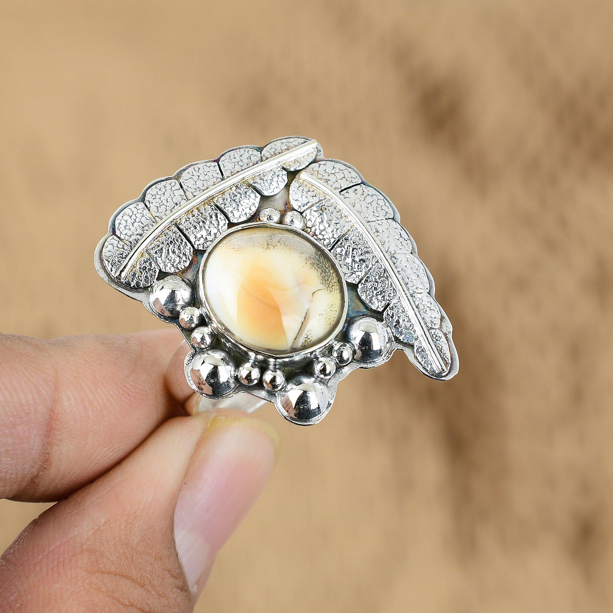 

Овальное Натуральное Раковина Шива Глаз Заявление Обещание Арт Деко Кольцо Ювелирное Изделие Серебро 925 пробы Yes