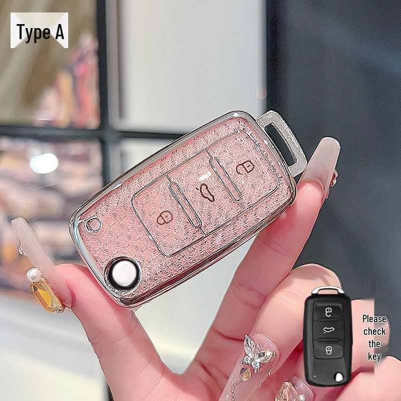 Volkswagen Car Key Cover for Bora, Sagitar, Lavida, Jetta, Passat, Polo, Tiguan & Golf