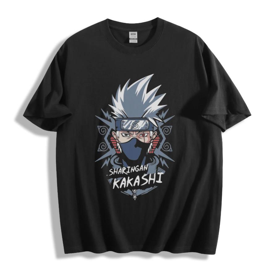 

Kakashi Sharingan T-Shirt Vintage Anime Graphic Tee Japanese Style 4XL