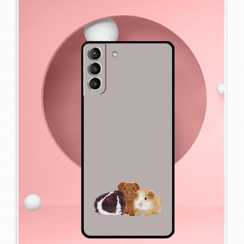 Cute Cartoon Guinea Pig Case For Samsung Galaxy S25 Ultra S25 FE S20 S21 S22 S23 Plus S9 S10 S24 Ultra Cover Funda