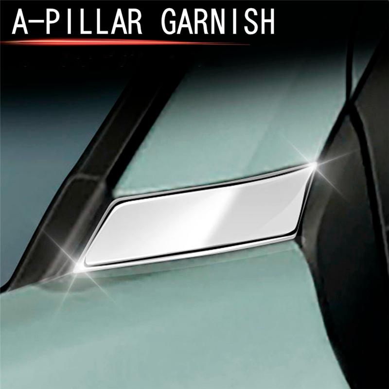 Exterior A Pillar Front Side Window Panel Cover Trim Garnish Parts Accessories For Toyota SIENTA 10 Series   Chrome