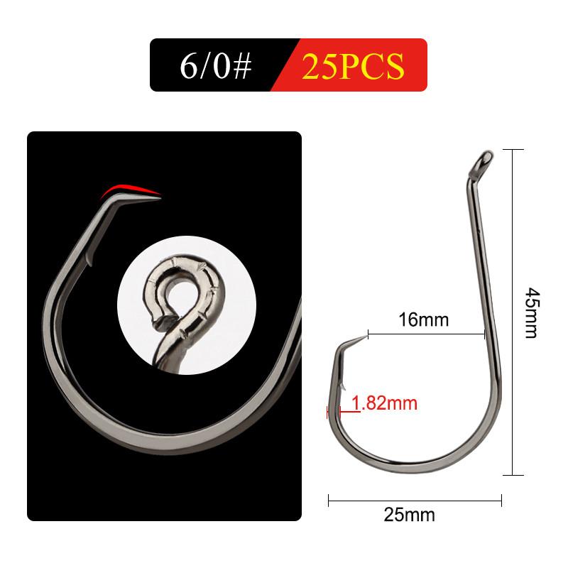 

FTK 92668 25-50 шт. рыболовные крючки с колючками из высокоуглеродистой стали 1#-8/0# 6/0#