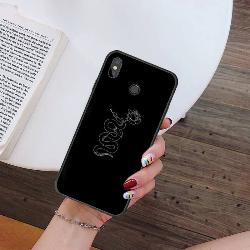 Hand Snake Flower Snake Painting Art Phone Case For Xiaomi Redmi 4X 5Plus 6A 7 7A 8 8A Redmi Note 4 5 7 8 9 Note 8T 8Pro 9Pro