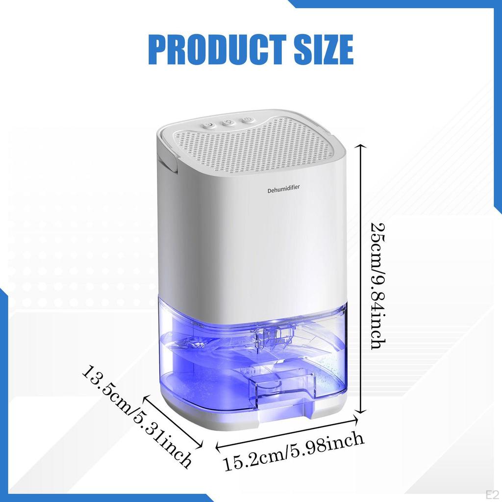 Mini Dehumidifier EU Plug Night Light Small Quiet for Bedroom Room Basements White