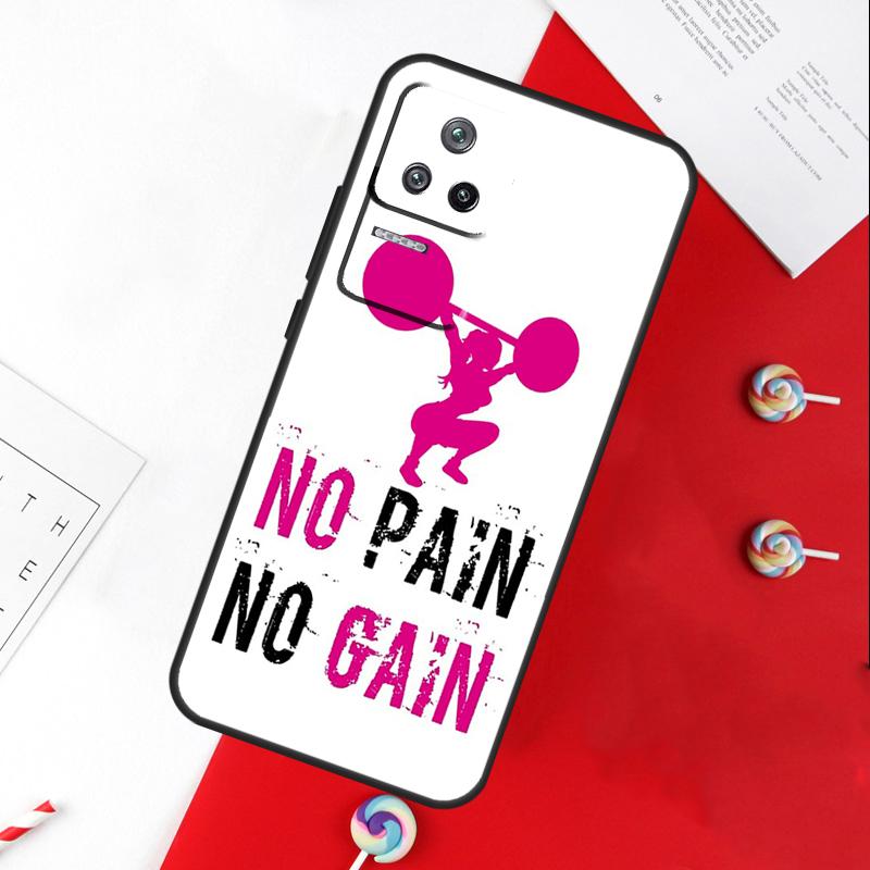 No pain no gain Cover For Xiaomi 14T 11T 12T 13T Pro 13 14 15 Ultra POCO X7 Pro X3 X5 X6 F5 F6 M6 Pro Case