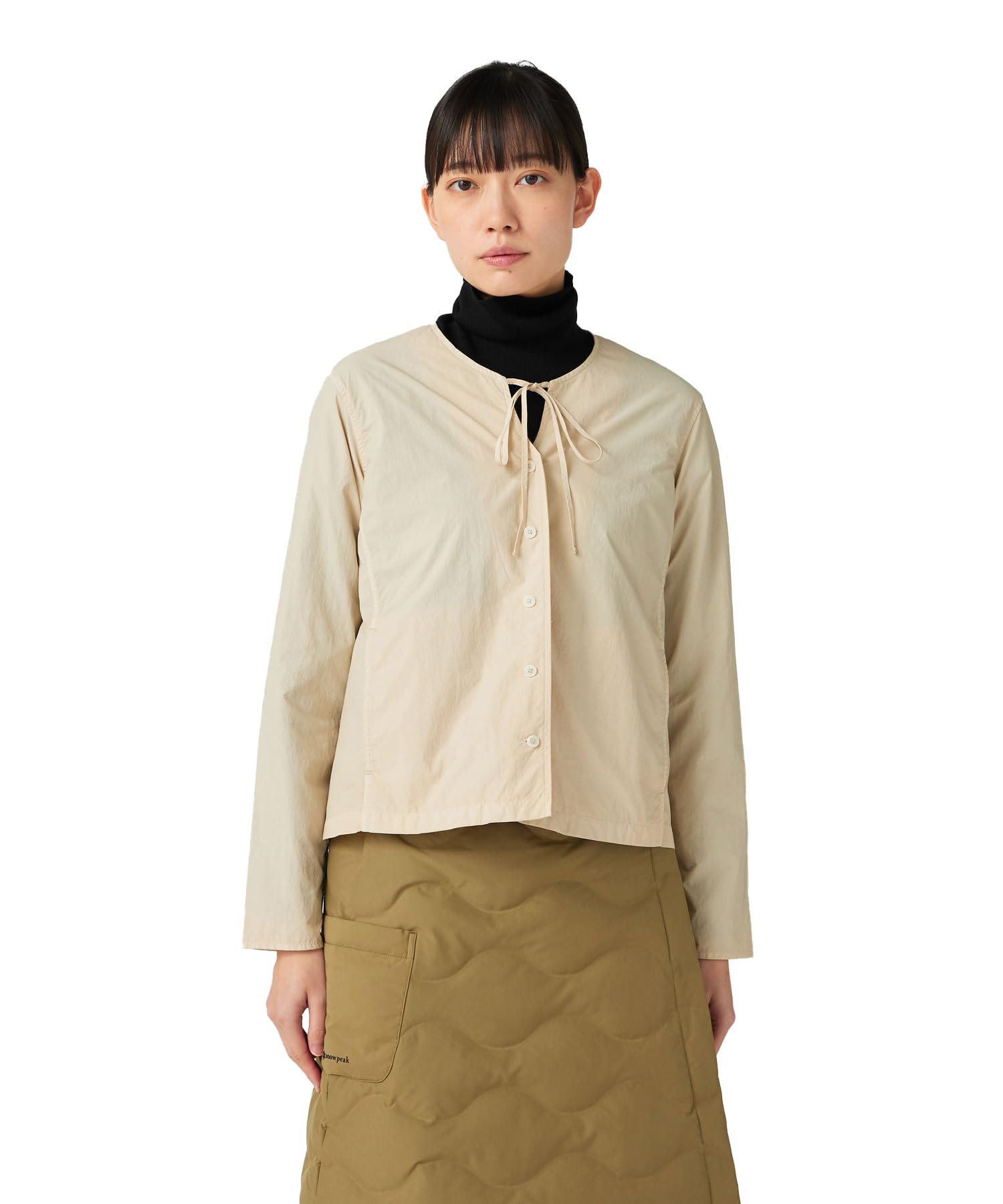

Snow Peak Garment Dyed Blouse Long Sleeve IVORY 1 SH-25AW001, Women s Top, слоновая кость