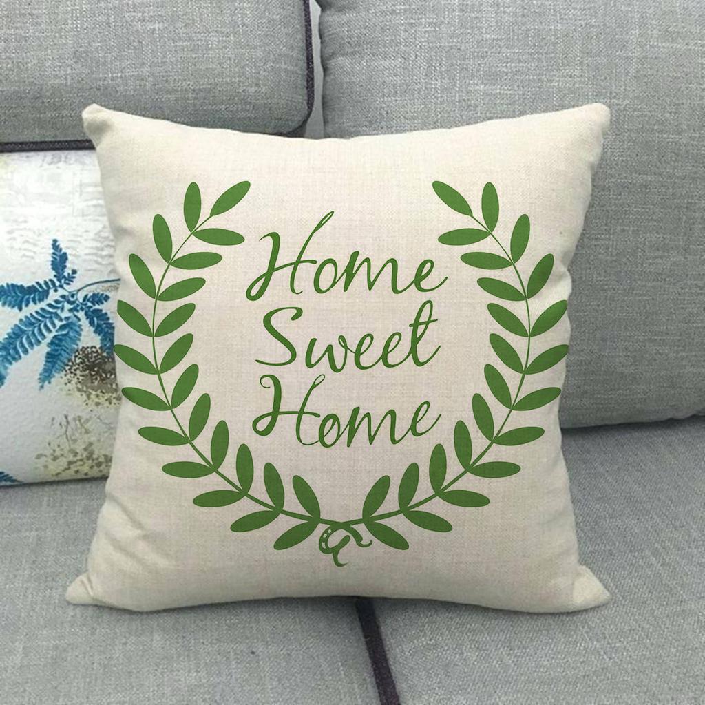 45cm*45cm  Home Sweet Home Throw Cushion Cover Linen/cotton Sofa  Pillow Cover Decorative Pillow Case