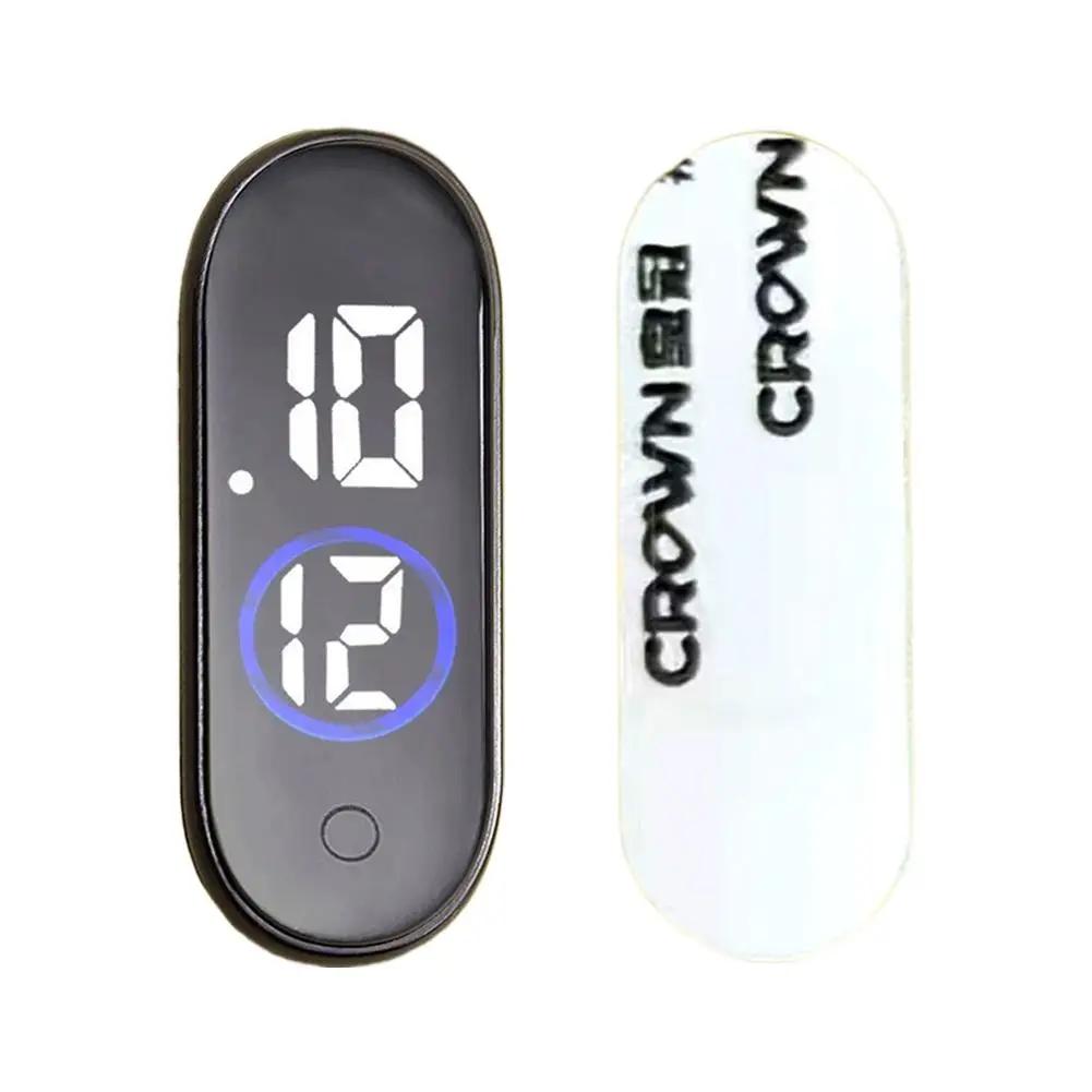 Luminous Motorcycle Car Clock Auto Internal Stick-On Waterproof Watch Quartz Auto Clocks Accessories Ornament Car Mini Mech T1L2