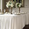 Valance For Catering Banquet Table, White Skirting 5.65 M