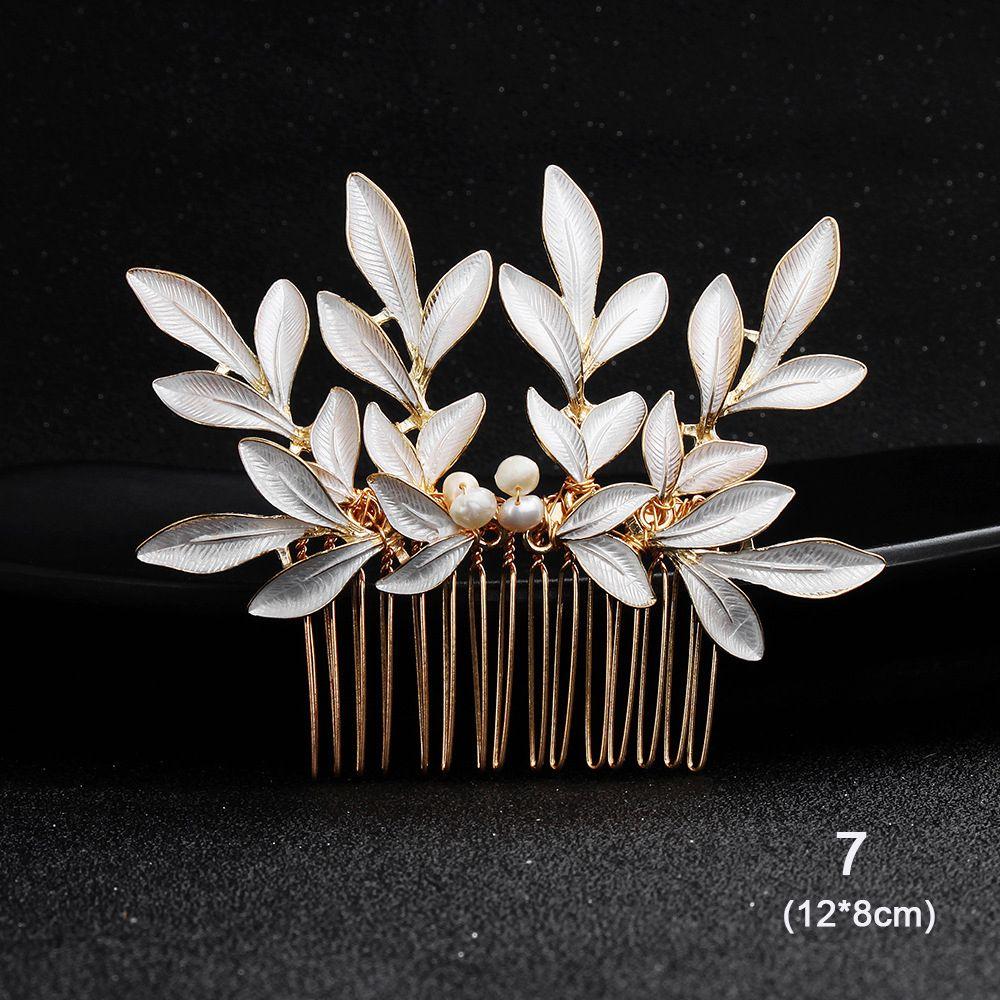 

Украшения для волос ручной работы Свадебные аксессуары Заколка-цветок Гребень для волос с цветком Блестящее украшение на голову Свадебная тиара 7