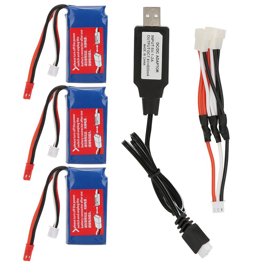 Buy 7.4V 1100mAh RC Helicopter Battery with USB Cable 3Way Conversion