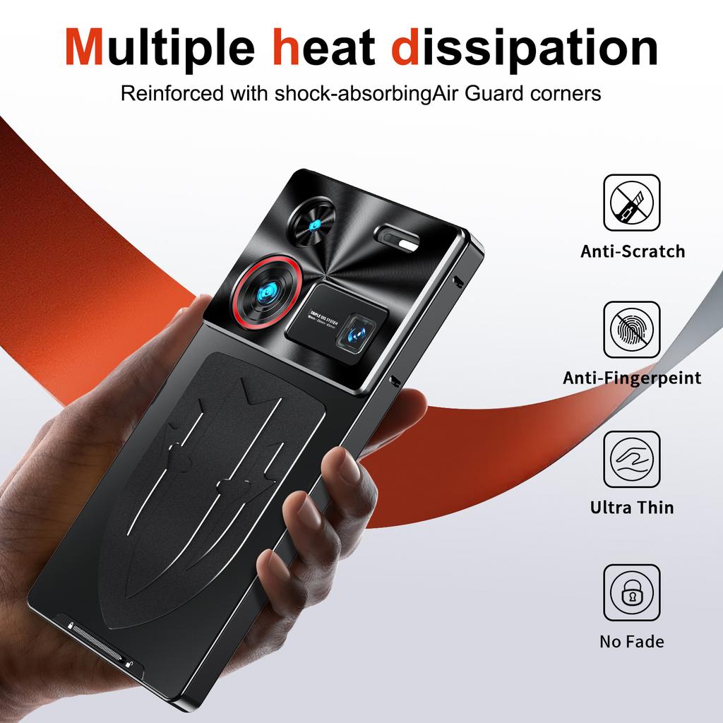 For ZTE Nubia Z60 Ultra Case Aluminium Alloy+PC Phone Cover Graphene Heat Dissipation